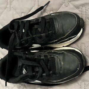 Kids Nike Air Max Sneakers - Black/White - 12C